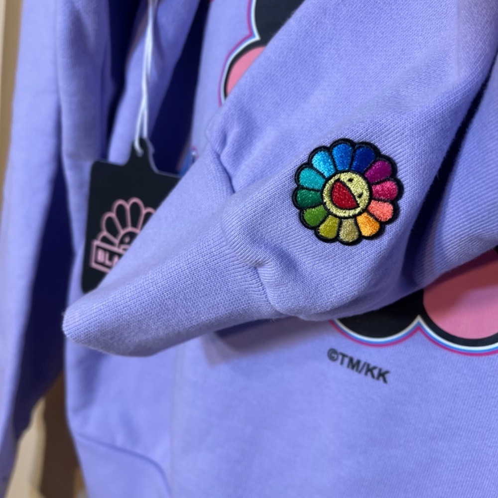Murakami X Blk PNK Purple murakami  Graphic Hoodie with Cartoon Design - Picture 7 of 9